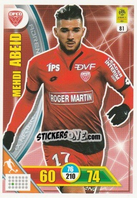 Sticker Mehdi Abeid - FOOT 2017-2018. Adrenalyn XL n. 81 - Panini