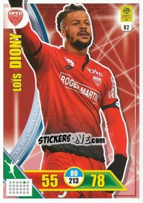 Sticker Loïs Diony - FOOT 2017-2018. Adrenalyn XL n. 82 - Panini