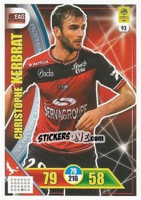 Figurina Christophe Kerbrat - FOOT 2017-2018. Adrenalyn XL - Panini