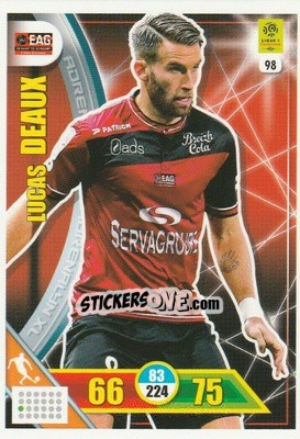 Sticker Lucas Deaux - FOOT 2017-2018. Adrenalyn XL - Panini