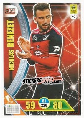 Sticker Nicolas Benezet - FOOT 2017-2018. Adrenalyn XL n. 99 - Panini