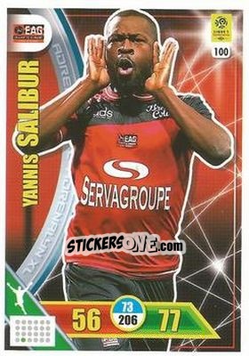 Sticker Yannis Salibur - FOOT 2017-2018. Adrenalyn XL n. 100 - Panini