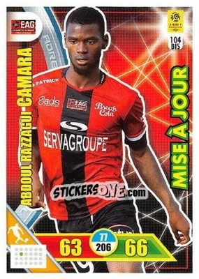 Sticker Abdoul Razzagui Camara - FOOT 2017-2018. Adrenalyn XL n. 104bis - Panini