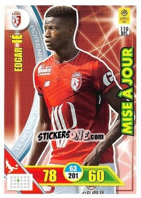 Sticker Edgar Ié - FOOT 2017-2018. Adrenalyn XL n. 110bis - Panini