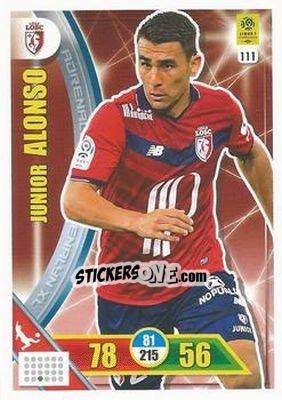 Sticker Júnior Alonso - FOOT 2017-2018. Adrenalyn XL n. 111 - Panini