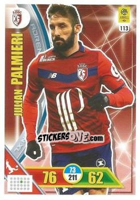 Cromo Julian Palmieri - FOOT 2017-2018. Adrenalyn XL - Panini