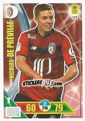 Cromo Nicolas de Préville - FOOT 2017-2018. Adrenalyn XL n. 117 - Panini