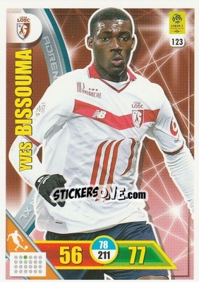 Sticker Yves Bissouma - FOOT 2017-2018. Adrenalyn XL n. 123 - Panini