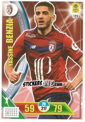 Sticker Yassine Benzia - FOOT 2017-2018. Adrenalyn XL n. 125 - Panini