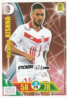 Sticker Ricardo Kishna - FOOT 2017-2018. Adrenalyn XL n. 126 - Panini