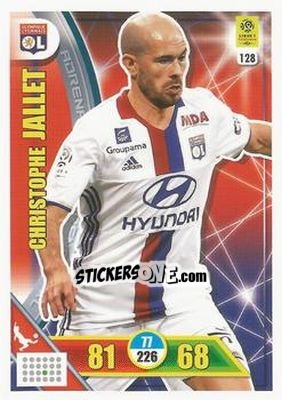 Sticker Christophe Jallet - FOOT 2017-2018. Adrenalyn XL n. 128 - Panini