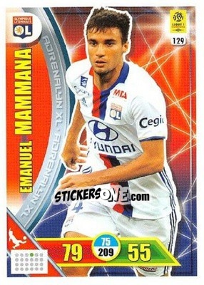 Sticker Emanuel Mammana - FOOT 2017-2018. Adrenalyn XL n. 129 - Panini