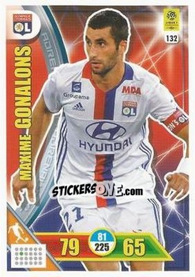 Sticker Maxime Gonalons - FOOT 2017-2018. Adrenalyn XL n. 132 - Panini