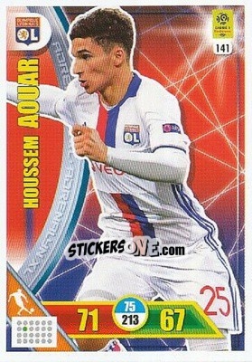Sticker Houssem Aouar - FOOT 2017-2018. Adrenalyn XL n. 141 - Panini