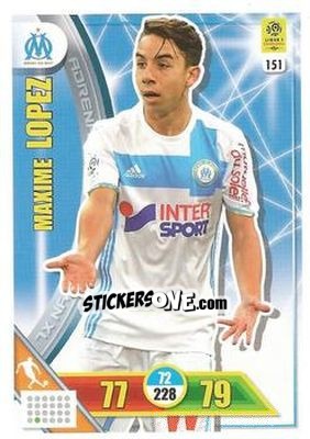 Figurina Maxime Lopez - FOOT 2017-2018. Adrenalyn XL - Panini