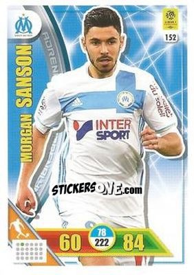 Sticker Morgan Sanson - FOOT 2017-2018. Adrenalyn XL n. 152 - Panini
