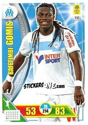 Sticker Bafétimbi Gomis - FOOT 2017-2018. Adrenalyn XL n. 155 - Panini