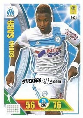 Sticker Bouna Sarr - FOOT 2017-2018. Adrenalyn XL n. 162 - Panini