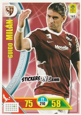 Sticker Guido Milán - FOOT 2017-2018. Adrenalyn XL n. 165 - Panini