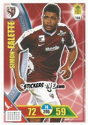 Sticker Simon Falette - FOOT 2017-2018. Adrenalyn XL n. 166 - Panini