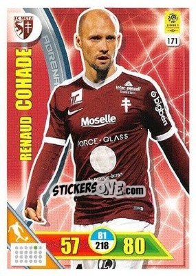 Sticker Renaud Cohade - FOOT 2017-2018. Adrenalyn XL n. 171 - Panini
