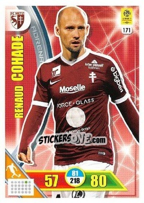 Sticker Renaud Cohade - FOOT 2017-2018. Adrenalyn XL - Panini