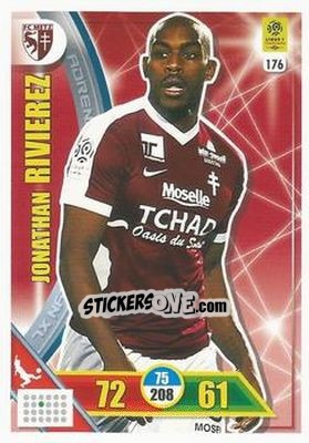 Cromo Jonathan Rivierez - FOOT 2017-2018. Adrenalyn XL n. 176 - Panini