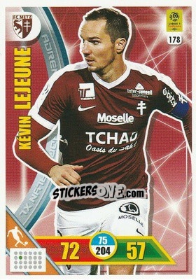 Sticker Kévin Lejeune - FOOT 2017-2018. Adrenalyn XL n. 178 - Panini