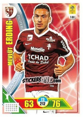 Figurina Mevlüt Erding - FOOT 2017-2018. Adrenalyn XL n. 180 - Panini
