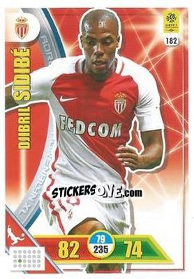 Sticker Djibril Sidibé - FOOT 2017-2018. Adrenalyn XL n. 182 - Panini