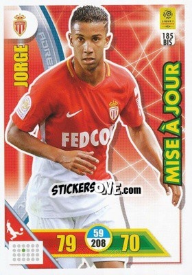 Figurina Jorge - FOOT 2017-2018. Adrenalyn XL n. 185bis - Panini