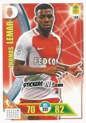 Sticker Thomas Lemar - FOOT 2017-2018. Adrenalyn XL n. 188 - Panini