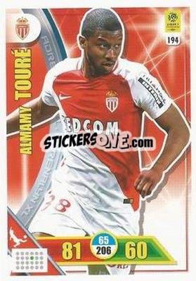 Sticker Almamy Touré - FOOT 2017-2018. Adrenalyn XL n. 194 - Panini