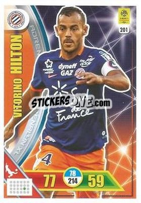 Sticker Vitorino Hilton - FOOT 2017-2018. Adrenalyn XL n. 201 - Panini