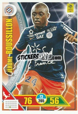 Sticker Jérôme Roussillon - FOOT 2017-2018. Adrenalyn XL n. 203 - Panini