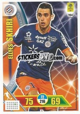 Sticker Ellyes Skhiri - FOOT 2017-2018. Adrenalyn XL n. 204 - Panini