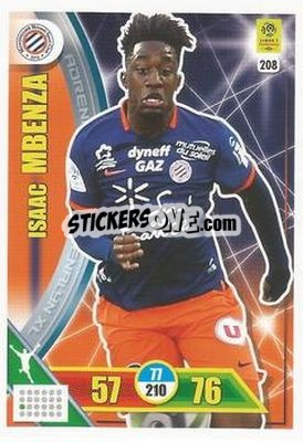 Sticker Isaac Mbenza - FOOT 2017-2018. Adrenalyn XL n. 208 - Panini
