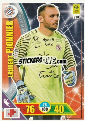 Cromo Laurent Pionnier - FOOT 2017-2018. Adrenalyn XL n. 210 - Panini
