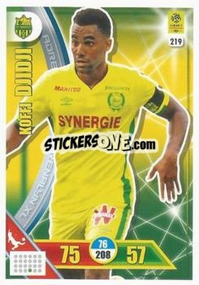Sticker Koffi Djidji - FOOT 2017-2018. Adrenalyn XL n. 219 - Panini