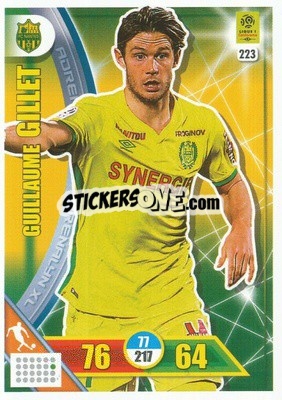 Sticker Guillaume Gillet - FOOT 2017-2018. Adrenalyn XL n. 223 - Panini