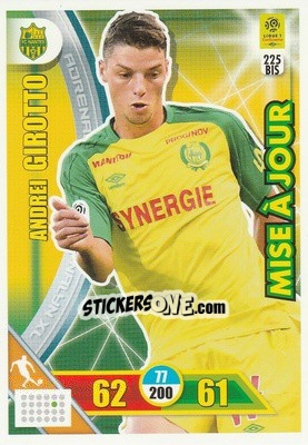 Sticker Andrei Girotto - FOOT 2017-2018. Adrenalyn XL n. 225bis - Panini