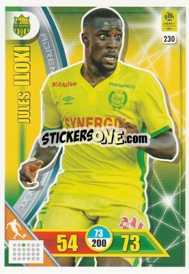 Sticker Jules Iloki - FOOT 2017-2018. Adrenalyn XL n. 230 - Panini