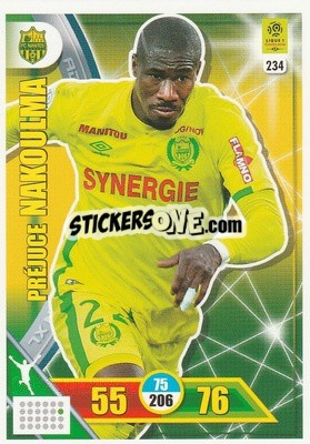 Figurina Préjuce Nakoulma - FOOT 2017-2018. Adrenalyn XL n. 234 - Panini