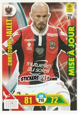 Sticker Christophe Jallet - FOOT 2017-2018. Adrenalyn XL n. 239bis - Panini
