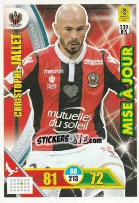 Sticker Christophe Jallet - FOOT 2017-2018. Adrenalyn XL - Panini