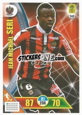 Sticker Jean Michaël Seri - FOOT 2017-2018. Adrenalyn XL n. 240 - Panini