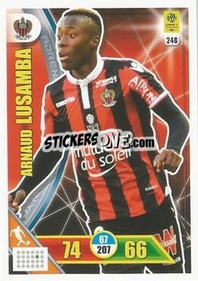 Sticker Arnaud Lusamba - FOOT 2017-2018. Adrenalyn XL n. 248 - Panini