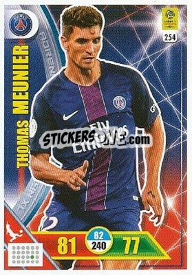 Sticker Thomas Meunier - FOOT 2017-2018. Adrenalyn XL - Panini