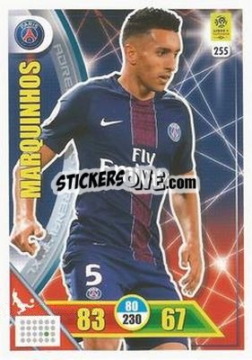 Sticker Marquinhos - FOOT 2017-2018. Adrenalyn XL n. 255 - Panini