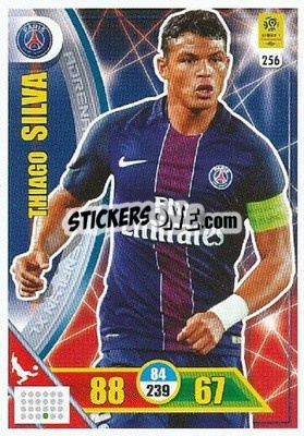 Sticker Thiago Silva - FOOT 2017-2018. Adrenalyn XL n. 256 - Panini
